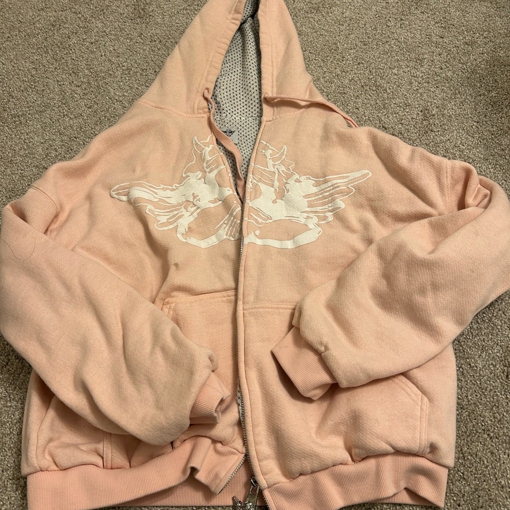 Boys Lie Pink Hoodie with White Graphic